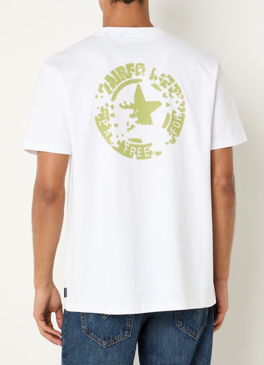 Airforce T-shirt met logo- en backprint