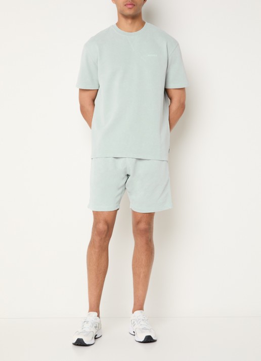 Airforce T-shirt met logo en ronde hals - voorkant 3 mint