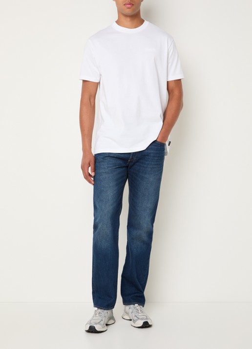 Airforce T-shirt met logoborduring - voorkant 3 wit