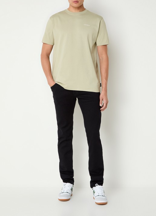 Airforce T-shirt van  katoen met logo - voorkant 3 lindegroen