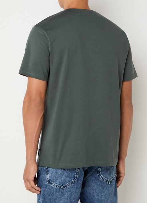 Airforce T-shirt van  katoen met logo - achterkant 3 donkergroen