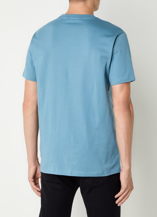 Airforce T-shirt van  katoen met logo - achterkant staalblauw