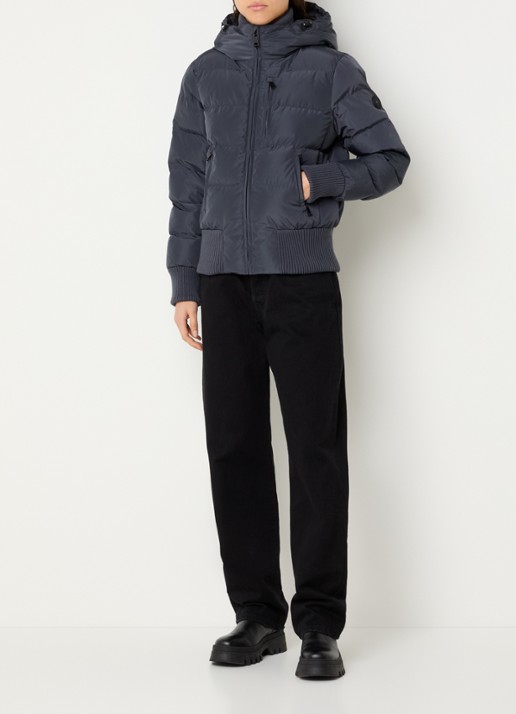 Airforce Taos gewatteerd jack met capuchon en ritszakken - voorkant 4 donkerblauw