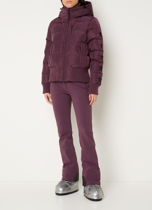 Airforce Taos ski-jas met ritszakken en capuchon - voorkant 5 aubergine
