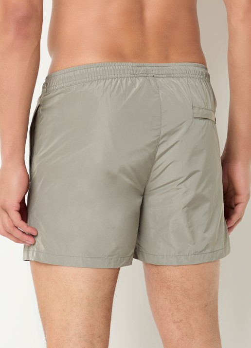 Airforce Zwemshorts met logo en steekzakken - achterkant 3 olijfgroen