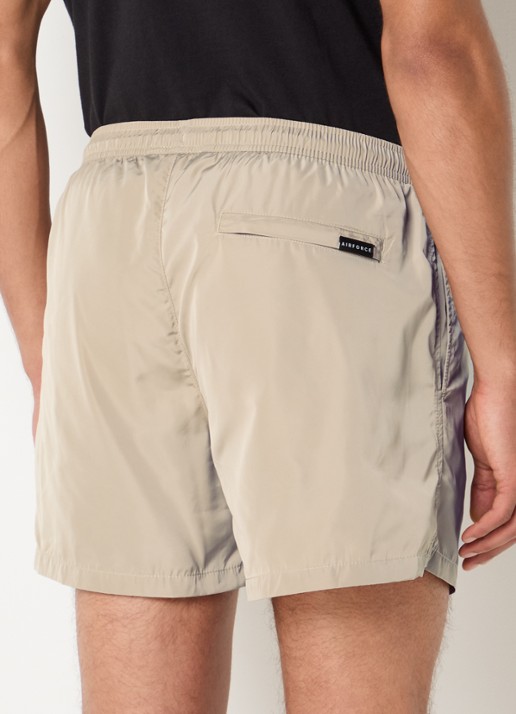 Airforce Zwemshorts met logo - achterkant beige