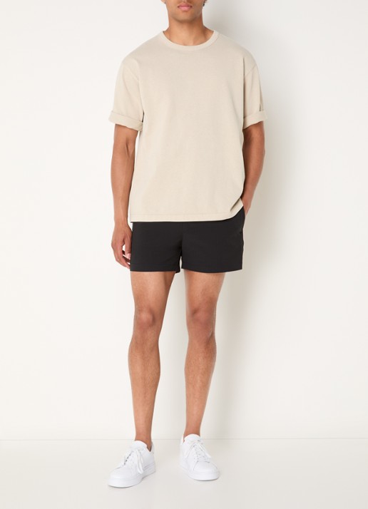 Airforce Zwemshorts met structuur en logo - voorkant 4 zwart