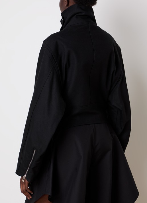 Alaïa Bikerjack met ceintuur - achterkant 6 zwart
