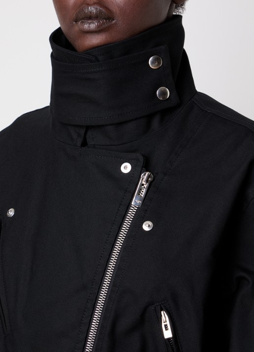 Alaïa Bikerjack met ceintuur - detail 5 zwart