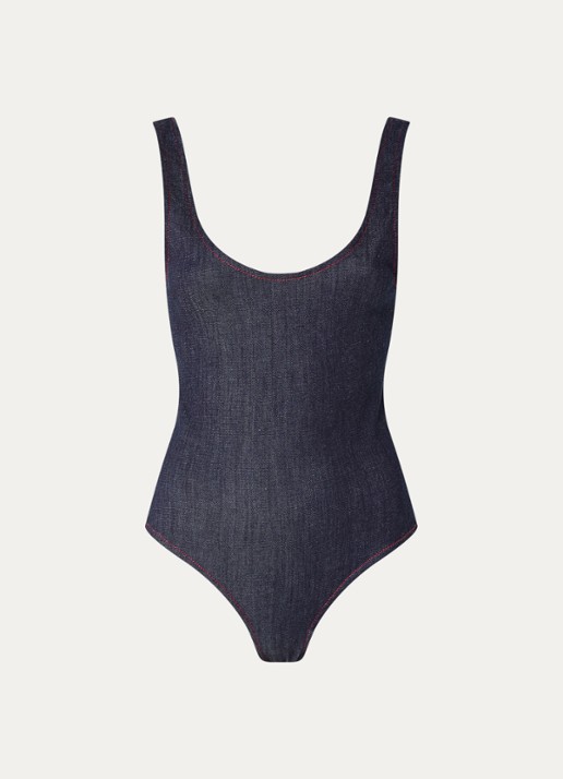Alaïa Body van chambray met rugdecolleté 