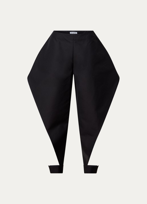 Alaïa High waist loose fit broek met cut-out detail - voorkant 2 zwart