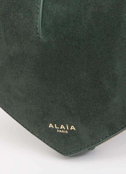 Alaïa Le Coeur crossbodytas van geitenleer met details van geitensuède - detail 3 donkergroen