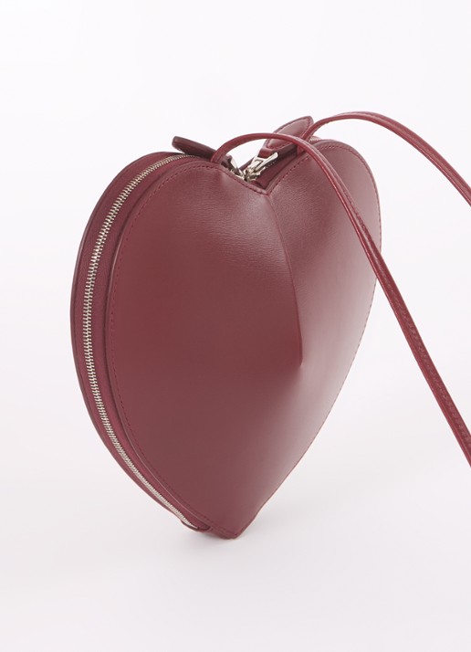 Alaïa Le Coeur crossbodytas van kalfsleer - achterkant 6 bordeauxrood