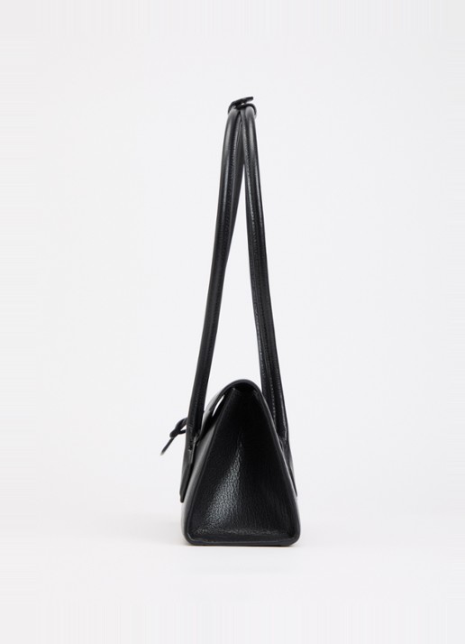 Alaïa Le Teckel Flap Medium schoudertas van geitenleer - detail 3 zwart