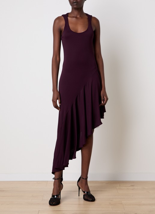 Alaïa Miidi jurk met asymmetrische zoom