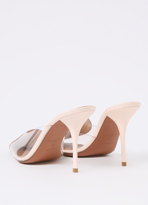 Alaïa Muiltje met kalfsleren details - achterkant 6 lichtroze
