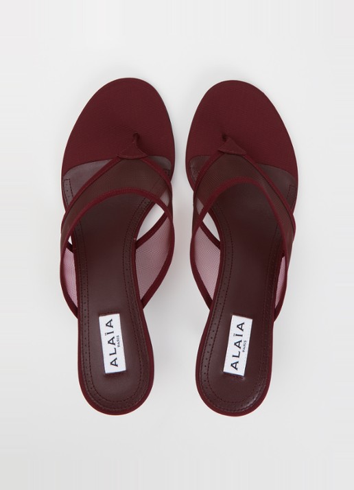 Alaïa Muiltje van mesh - detail 4 bordeauxrood