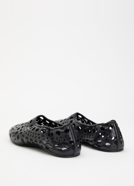 Alaïa Neo Vienne ballerina van kalfsleer - achterkant 2 zwart