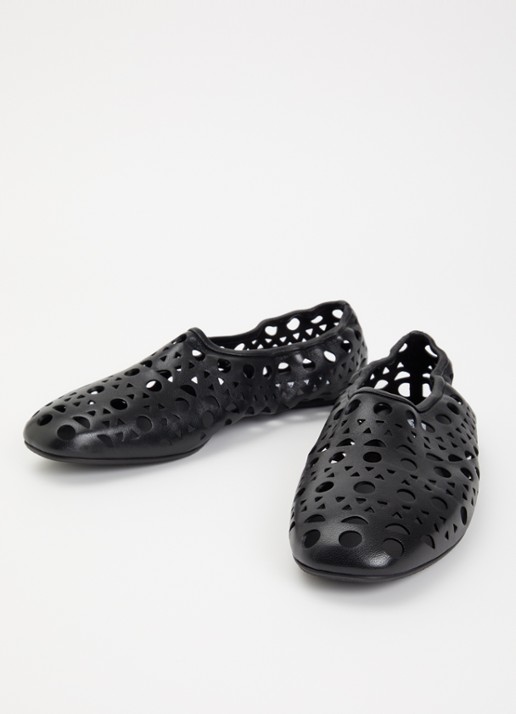 Alaïa Neo Vienne ballerina van kalfsleer - detail 3 zwart