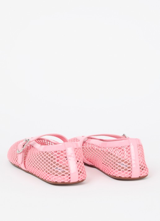 Alaïa Vienna ballerina van lamsleer - achterkant 2 roze