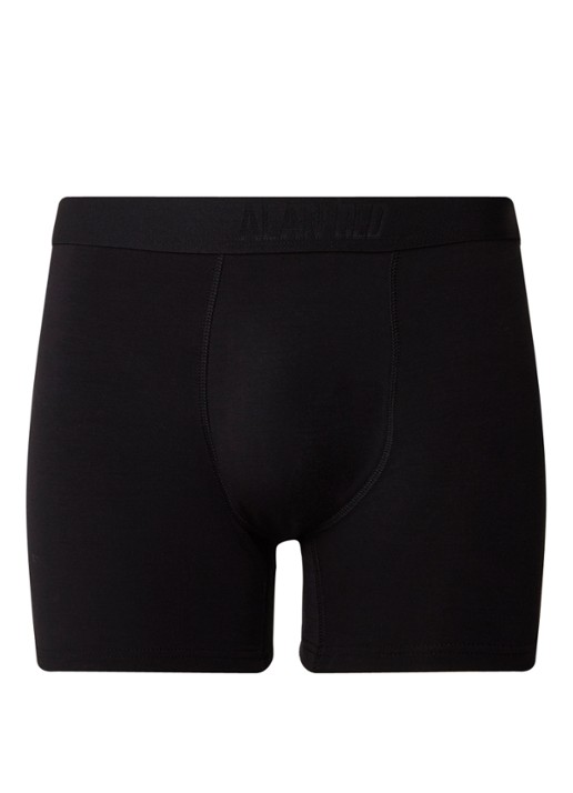 Alan Red Boxershort van bamboe met logoband - voorkant zwart