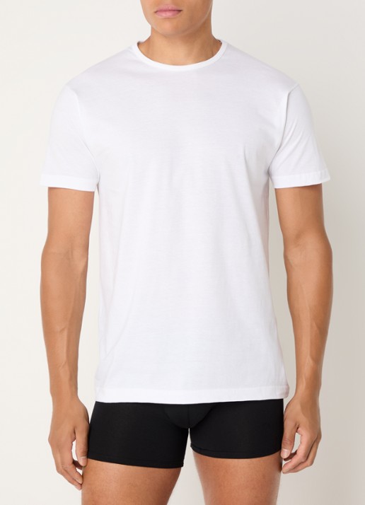 Alan Red Derby T-shirt met ronde hals in 3-pack