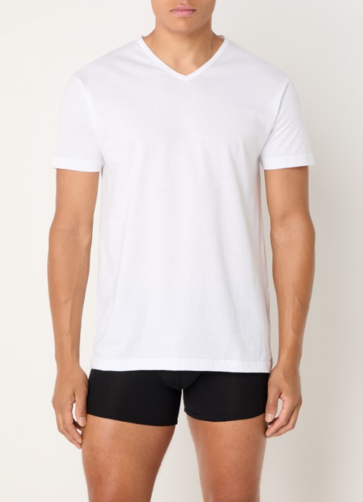 Alan Red Regular fit T-shirt met V-hals in 3-pack