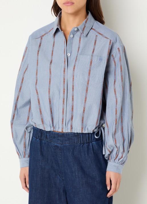 alchemist Fay blouse met streepprint en borstzak