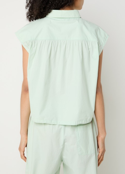 alchemist Flora blouse met kraag - achterkant 4 lichtgroen
