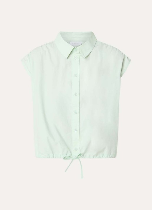 alchemist Flora blouse met kraag - voorkant lichtgroen