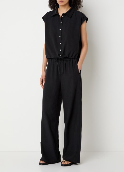 alchemist Flora blouse met kraag - voorkant 2 zwart