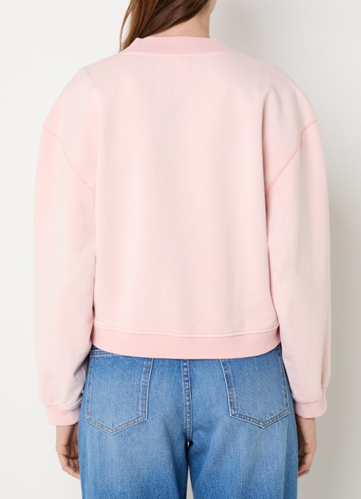 alchemist Gaia sweater met V-hals en logoborduring - achterkant 3 lichtroze
