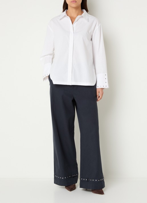 alchemist Isabel blouse met studs - voorkant 3 wit