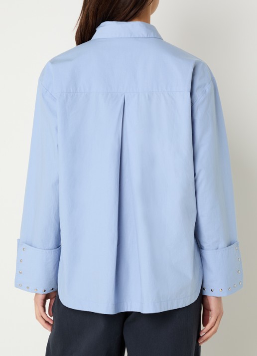 alchemist Isabel blouse met studs - achterkant 3 blauwgrijs
