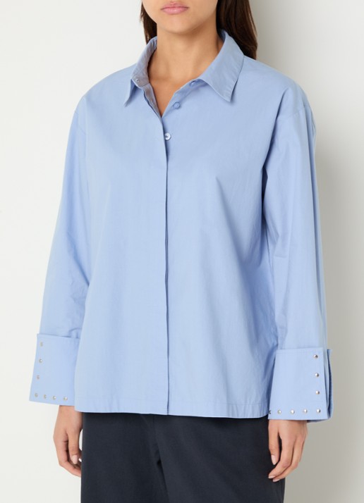 alchemist Isabel blouse met studs - detail 4 blauwgrijs