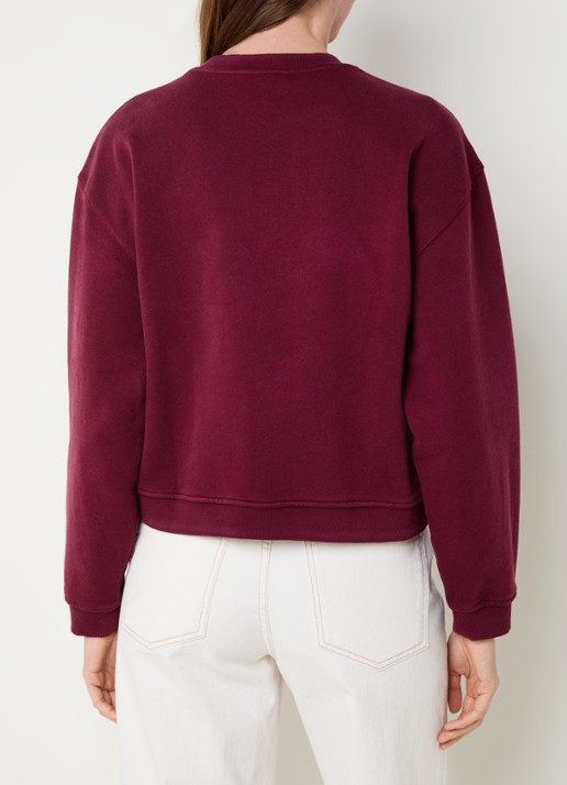 alchemist Isla sweater met print - achterkant bordeauxrood