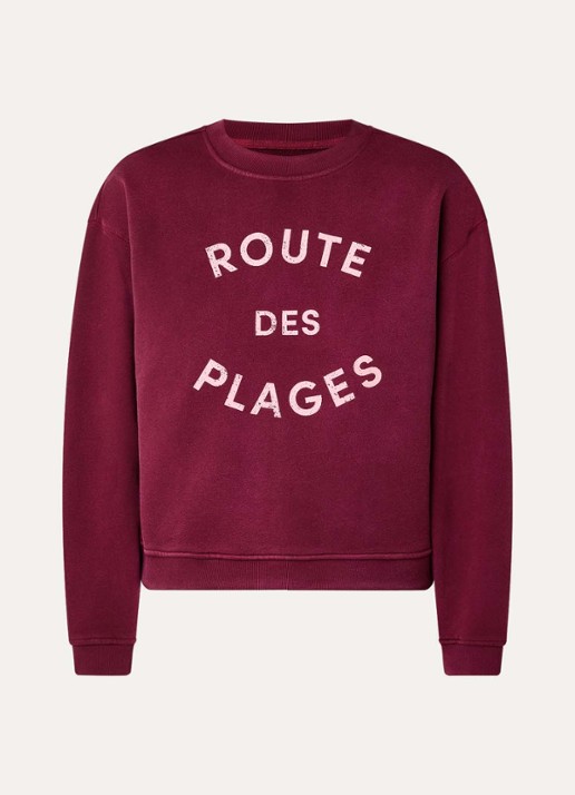 alchemist Isla sweater met print - voorkant 2 bordeauxrood