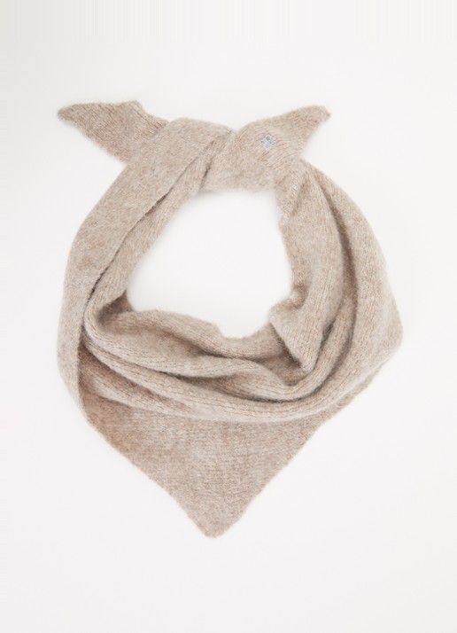 alchemist Jaimie fijngebreide sjaal 130 x 40 cm - voorkant 2 beige