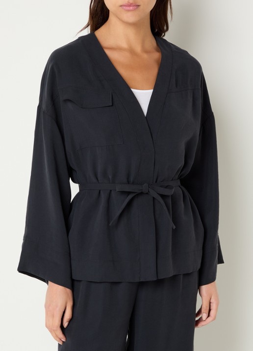 alchemist Lieke blouse met borstzak en strikceintuur