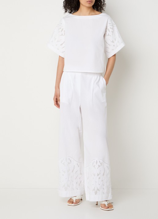 alchemist Lotus tuniek met broderie - voorkant 2 wit
