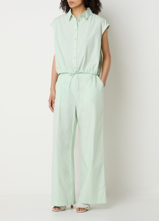 alchemist Moonflower high waist loose fit broek met steekzakken - voorkant 2 mint