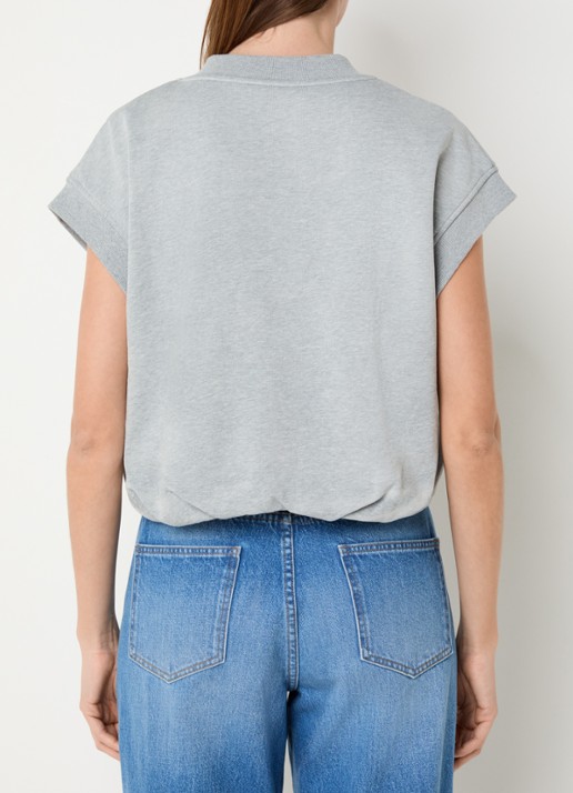 alchemist Ola sweater met V-hals en logoborduring - achterkant 4 grijsmele