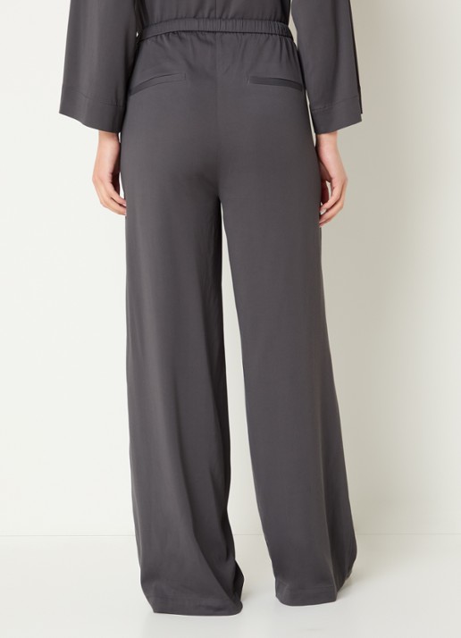alchemist Sammy high waist wide fit broek met steekzakken - achterkant 4 antraciet