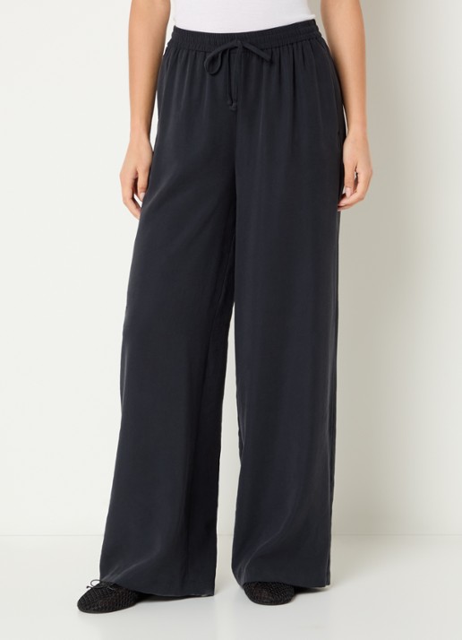 alchemist Sammy high waist wide fit broek met steekzakken - detail 4 zwart