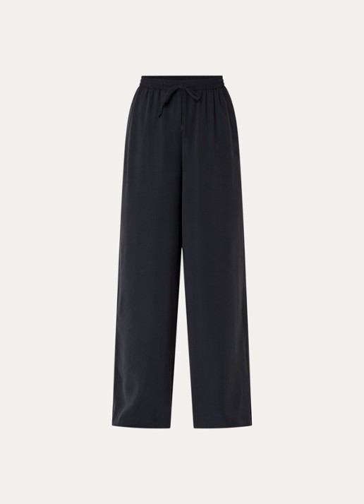 alchemist Sammy high waist wide fit broek met steekzakken - voorkant zwart
