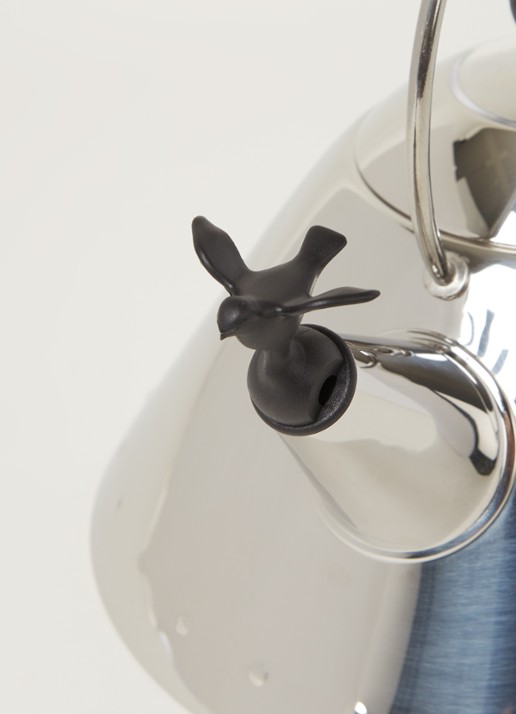 Alessi 9093 fluitketel 2 liter - detail zilver