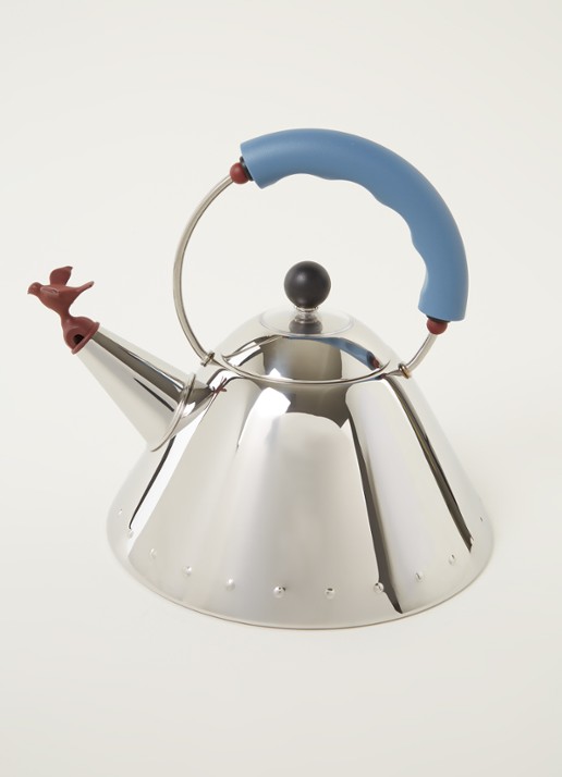 Alessi 9093 fluitketel 2 liter  - voorkant 2 blauw