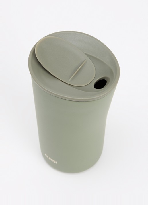 Alessi Buri thermosbeker 33 cl - voorkant 2 olijfgroen