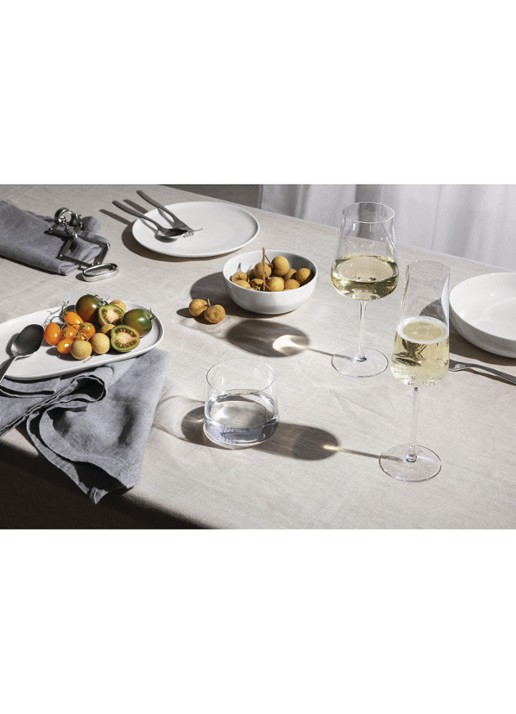 Alessi Eugenia witte wijnglas 45 cl - achterkant transparant