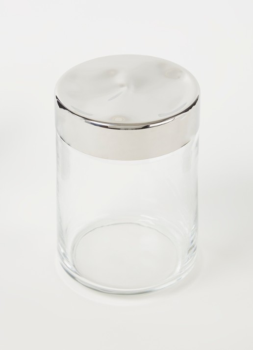 Alessi Julieta voorraadpot - voorkant 2 zilver